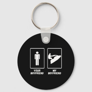 My Boyfriend Jet Skiing Jetski Jet Skier Watercraf Key Ring