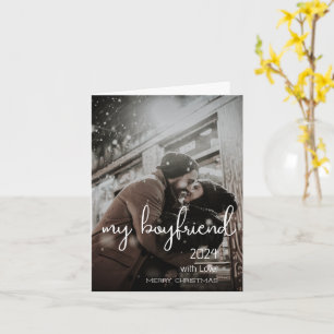 My Boyfriend Merry Christmas Wishes Holiday Photo Card