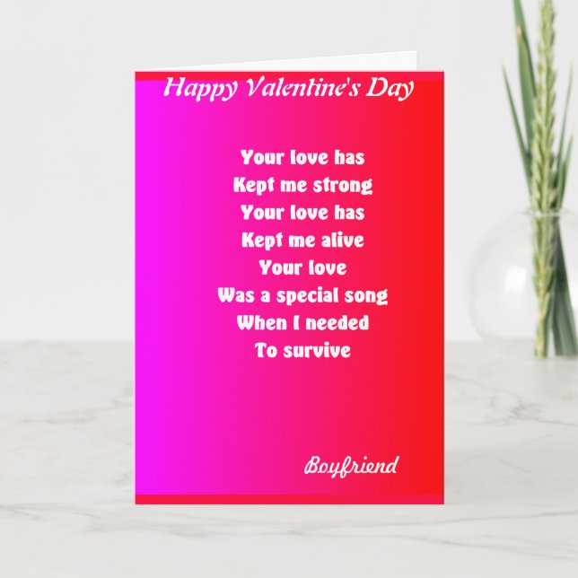 my boyfriend valentine's day greeting cards (Front)