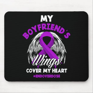 My Boyfriend's Wings Cover My Heart End Overdose  Mouse Pad