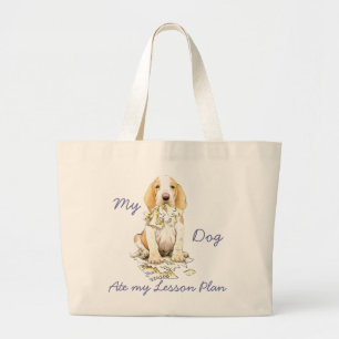 My Bracco Italiano Ate My Lesson Plan Large Tote Bag