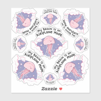 My Brain Airplane Mode Funny Jellyfish Brain Fog 