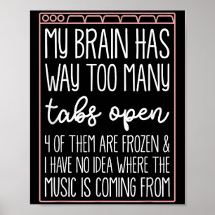 My Brain Has Way Too Many Tabs Open 4 Of Them Are Poster