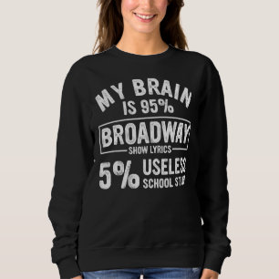 My Brain Is 95 Broadway Lyrics Fun Drama Actor Act Sweatshirt