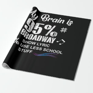 My Brain is 95% Broadway Wrapping Paper