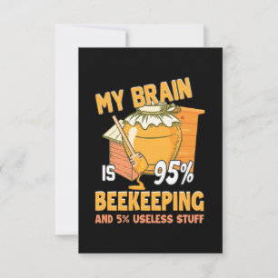 My Brain Is 95 Percents Beekeeping Thank You Card