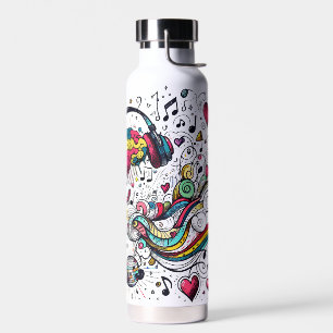 MY Brain on Music -Feel the Beat Water Bottle