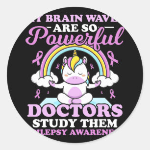 My Brain Waves Are So Powerful Doctors Study Them Classic Round Sticker
