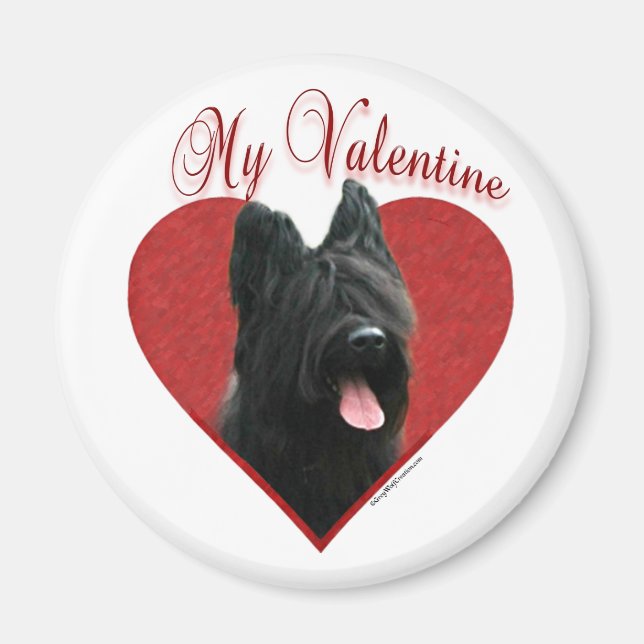 My Briard Valentine Magnet (Front)