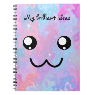 My brilliant ideas cute face pastel kawaii notebook