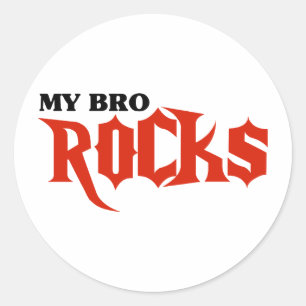 My Bro Rocks Classic Round Sticker