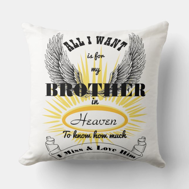 My Brother in Heaven Cushion (Front)