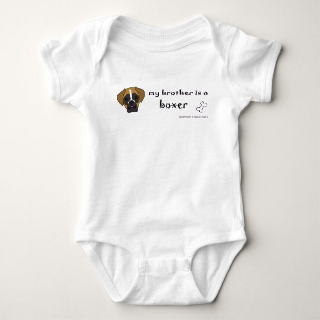 My brother is a Boxer Baby Bodysuit (Front)