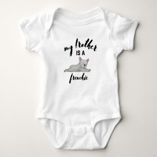 My brother is a frenchie design baby bodysuit