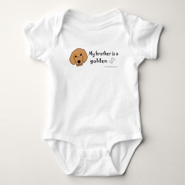 My brother is a Golden Retriever Baby Bodysuit (Front)