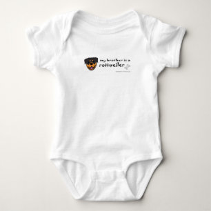 My brother is a rottweiler baby bodysuit
