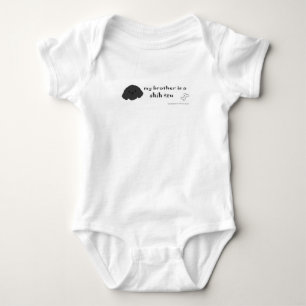 My brother is a shih tzu baby bodysuit