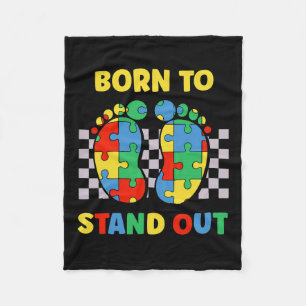 My Brother Is Au-some Autism Awareness Autistic Li Fleece Blanket
