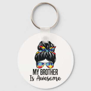My Brother Is Awesome Autism Awareness Siblings Au Key Ring