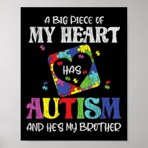 My Brother Is Awesome Sister Autistic Kids Autism Poster