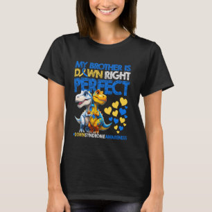 My Brother Is Down Right Perfect Down Syndrome Awa T-Shirt