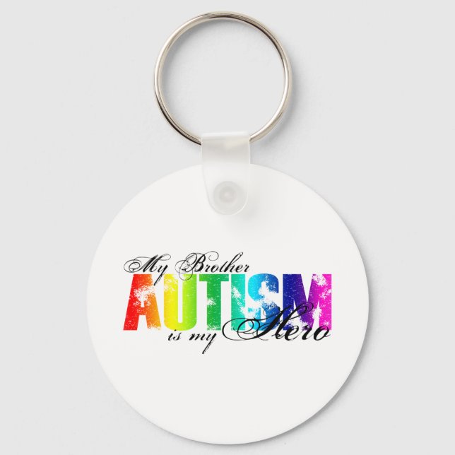 My Brother My Hero - Autism Key Ring (Front)
