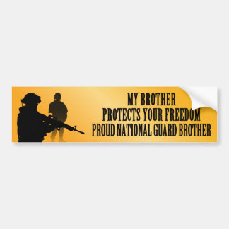 My Brother Protects Your Freedom (National Guard B Bumper Sticker