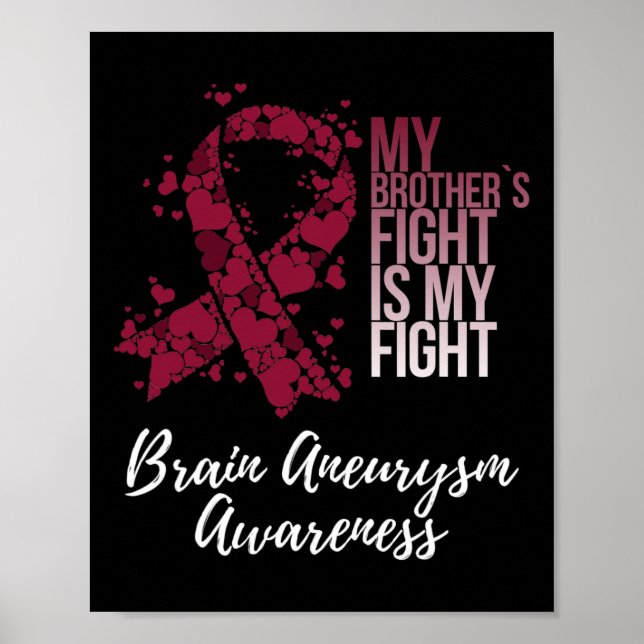 My Brother’s Fight Is My Fight Brain Aneurysm Awar Poster (Front)