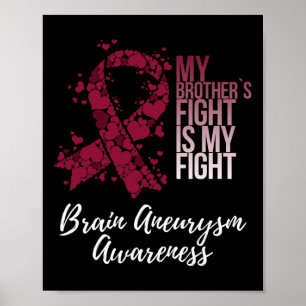 My Brother’s Fight Is My Fight Brain Aneurysm Awar Poster