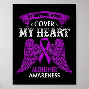 My Brother Wings Cover My Heart Heimerheimer Aware Poster
