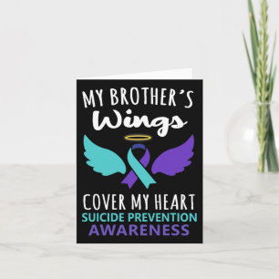 My Brother's Wings Cover Heart Suicide Awareness R Card