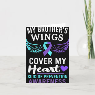 My Brothers Wings Cover Heart Suicide Awareness R Card
