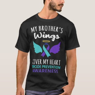 My Brother's Wings Cover Heart Suicide Awareness R T-Shirt