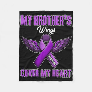 My Brother's Wings Cover My Heart End Overdose 1 Fleece Blanket