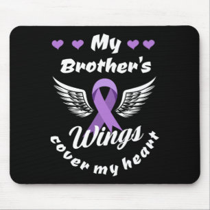 My Brother's Wings Cover My Heart Overdose Awarene Mouse Pad