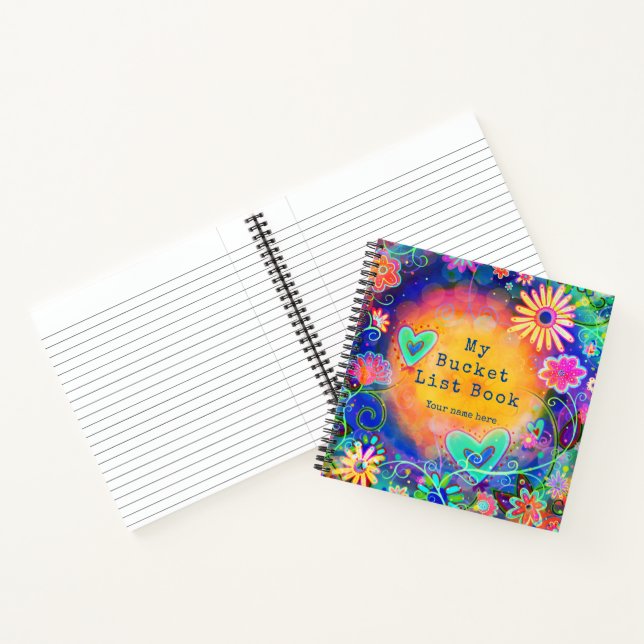 My Bucket List Book Pretty Floral Customised (Inside)