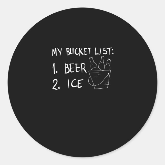 My bucket list classic round sticker (Front)