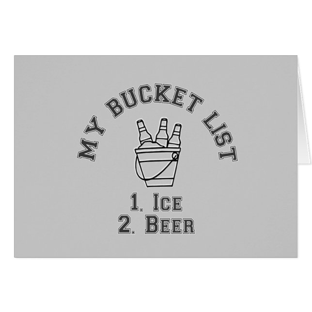 My Bucket List Humour - Ice & Beer (Front Horizontal)