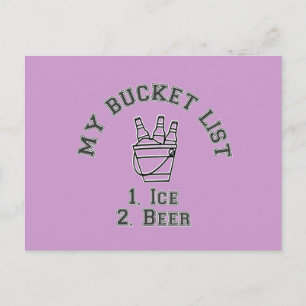 My Bucket List Humour - Ice & Beer Postcard