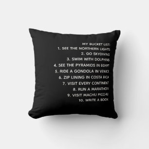 MY BUCKET LIST! Personalised Throw Pillow