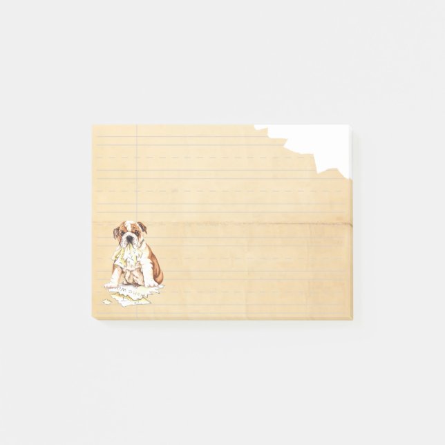 My Bulldog Ate My Homework Post-it Notes (Front)