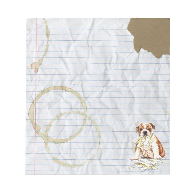 My Bulldog Ate My Lesson Plan Notepad (Front)