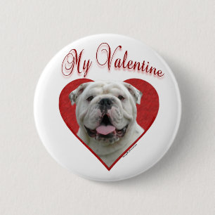 My Bulldog Valentine 6 Cm Round Badge