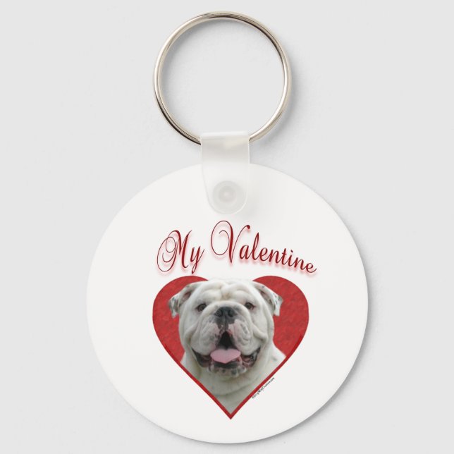 My Bulldog Valentine Key Ring (Front)