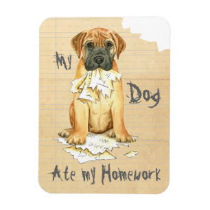 My Bullmastiff Ate My Homework Magnet