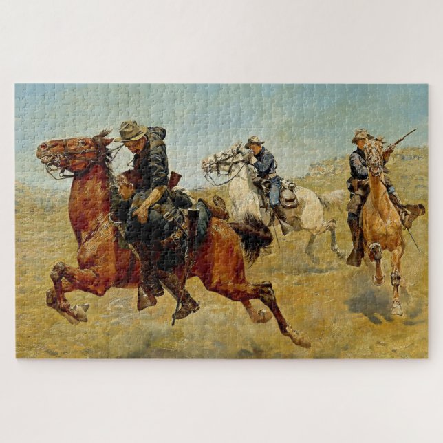 “My Bunkie” Western Art by Charles Schreyvogel Jigsaw Puzzle (Horizontal)