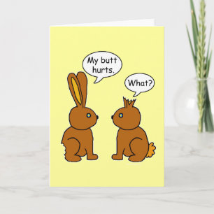 My Butt Hurts! Bunny Holiday Card