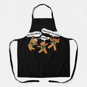 My Butt Hurts Funny Christmas Cookie Gingerbread M Apron