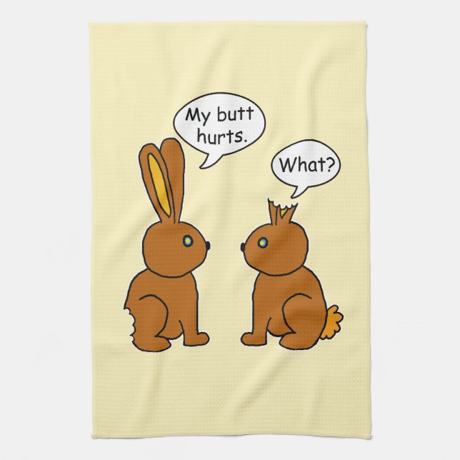 My Butt Hurts! - What? Tea Towel (Vertical)