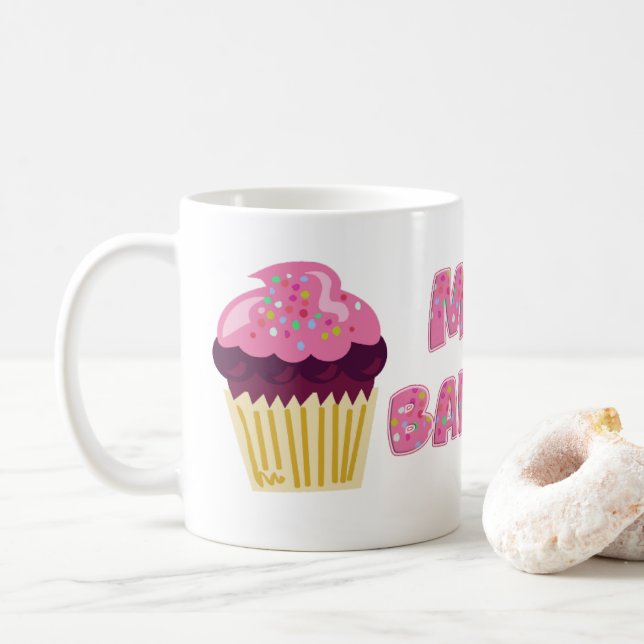 My Cake Baking Fun Cooking Design Coffee Mug (With Donut)